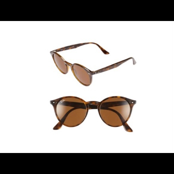 Ray Ban Havana 51mm round tortoise sunglasses main image 5